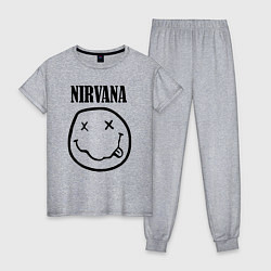 Пижама хлопковая женская Nirvana, цвет: меланж