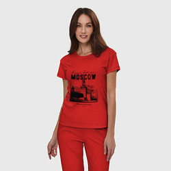 Пижама хлопковая женская Moscow Kremlin 1147, цвет: красный — фото 2