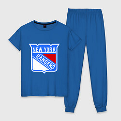Пижама хлопковая женская New York Rangers, цвет: синий
