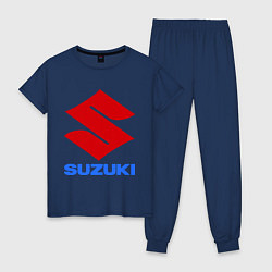 Пижама хлопковая женская Suzuki, цвет: тёмно-синий