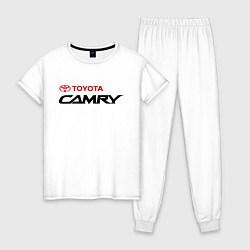 Пижама хлопковая женская Toyota Camry, цвет: белый