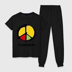 Пижама хлопковая женская Olodum, цвет: черный