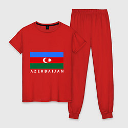 Пижама хлопковая женская Азербайджан цвета красный — фото 1