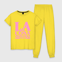 Пижама хлопковая женская La Cosa Nostra, цвет: желтый