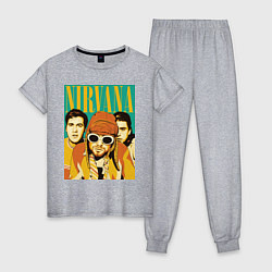 Пижама хлопковая женская Nirvana, цвет: меланж