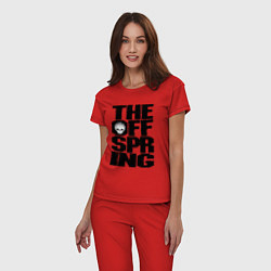 Пижама хлопковая женская The Offspring, цвет: красный — фото 2