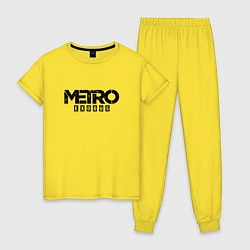 Пижама хлопковая женская Metro Exodus, цвет: желтый