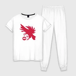 Пижама хлопковая женская Warlock Eagle, цвет: белый