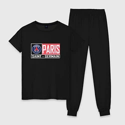 Пижама хлопковая женская Paris Saint-Germain - New collections, цвет: черный