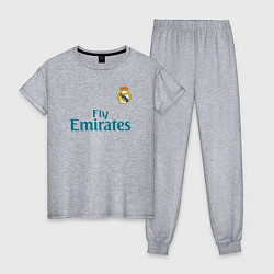 Пижама хлопковая женская Real Madrid: Ronaldo 07, цвет: меланж