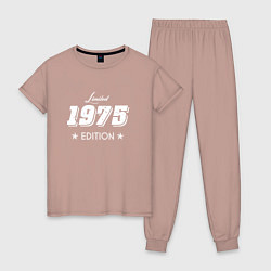 Пижама хлопковая женская Limited Edition 1975, цвет: пыльно-розовый