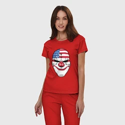 Пижама хлопковая женская American Mask, цвет: красный — фото 2