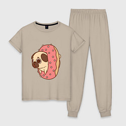 Женская пижама Мопс-пончик