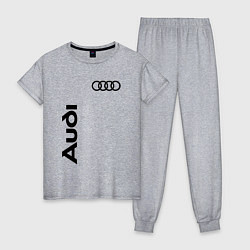Пижама хлопковая женская Audi Style, цвет: меланж