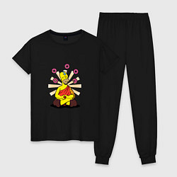 Пижама хлопковая женская Homer Relax, цвет: черный