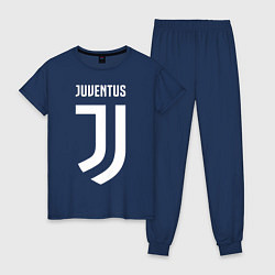 Пижама хлопковая женская FC Juventus, цвет: тёмно-синий