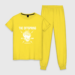 Пижама хлопковая женская The Offspring est 1984, цвет: желтый