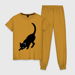 Женская пижама ЧернаяБелая кошечка