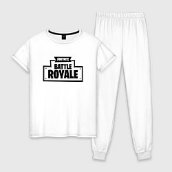 Пижама хлопковая женская Fortnite: Battle Royale, цвет: белый