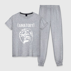 Пижама хлопковая женская Amatory, цвет: меланж