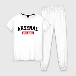 Пижама хлопковая женская FC Arsenal Est. 1886, цвет: белый