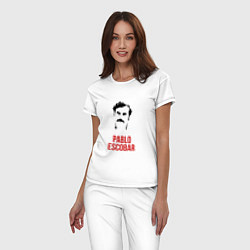 Пижама хлопковая женская Pablo Escobar, цвет: белый — фото 2