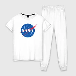 Пижама хлопковая женская NASA: Sasa, цвет: белый