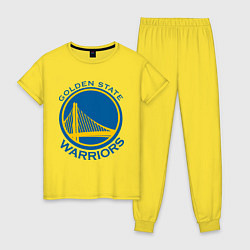 Пижама хлопковая женская Golden state Warriors, цвет: желтый