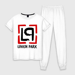 Пижама хлопковая женская Linkin park, цвет: белый