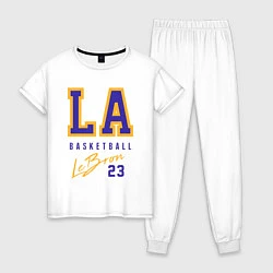 Пижама хлопковая женская Lebron 23: Los Angeles, цвет: белый