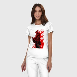 Пижама хлопковая женская Убийца гоблинов, цвет: белый — фото 2