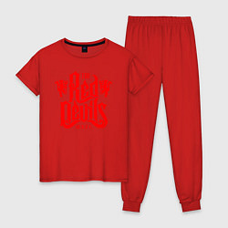 Пижама хлопковая женская Манчестер Юнайтед, цвет: красный