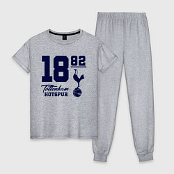 Пижама хлопковая женская FC Tottenham 1882, цвет: меланж