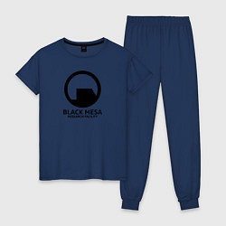 Пижама хлопковая женская Black Mesa: Research Facility, цвет: тёмно-синий