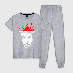 Пижама хлопковая женская SAMURAI KEANU REEVES, цвет: меланж