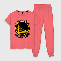 Пижама хлопковая женская GOLDEN STATE WARRIORS, цвет: коралловый