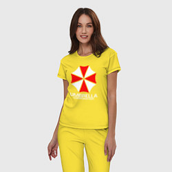 Пижама хлопковая женская UMBRELLA CORP, цвет: желтый — фото 2