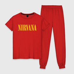 Пижама хлопковая женская NIRVANA, цвет: красный