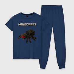Пижама хлопковая женская Minecraft, цвет: тёмно-синий