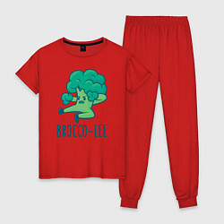 Пижама хлопковая женская Brocco Lee, цвет: красный