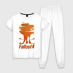 Пижама хлопковая женская Fallout 4, цвет: белый