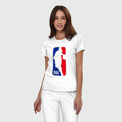 Пижама хлопковая женская NBA Kobe Bryant, цвет: белый — фото 2