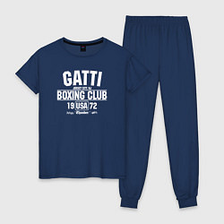 Пижама хлопковая женская Gatti Boxing Club, цвет: тёмно-синий