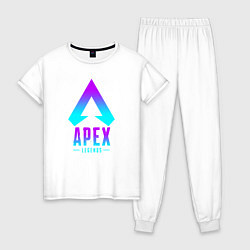 Пижама хлопковая женская APEX LEGENDS, цвет: белый