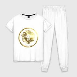 Пижама хлопковая женская Golden lion, цвет: белый