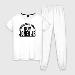 Пижама хлопковая женская Roy Jones Jr, цвет: белый