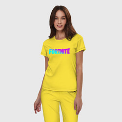 Пижама хлопковая женская FORTNITE 2, цвет: желтый — фото 2