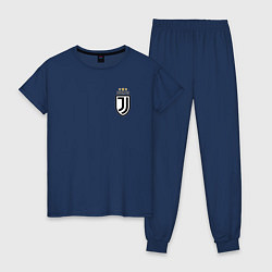 Пижама хлопковая женская JUVENTUS, цвет: тёмно-синий