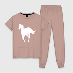 Пижама хлопковая женская White Pony, цвет: пыльно-розовый