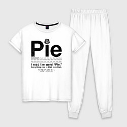Пижама хлопковая женская Pie, цвет: белый
